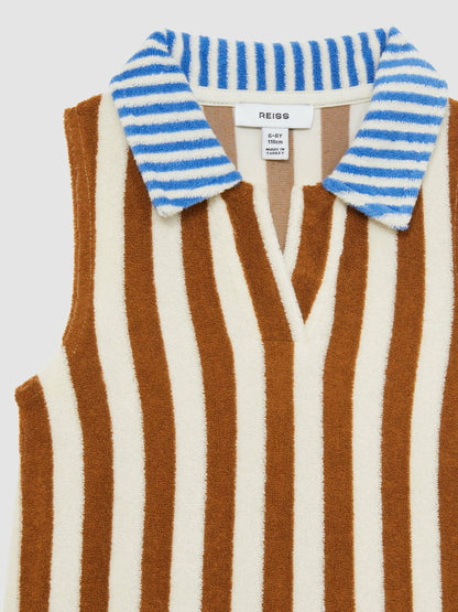 Reiss 4-9 yrs Towelling Stripe Dress in Multi