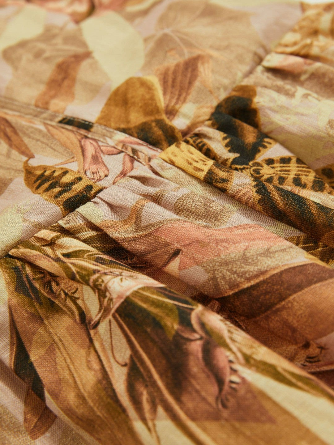 Reiss 9-13 yrs  | NYBG Floral-Print Midi Dress in Khaki