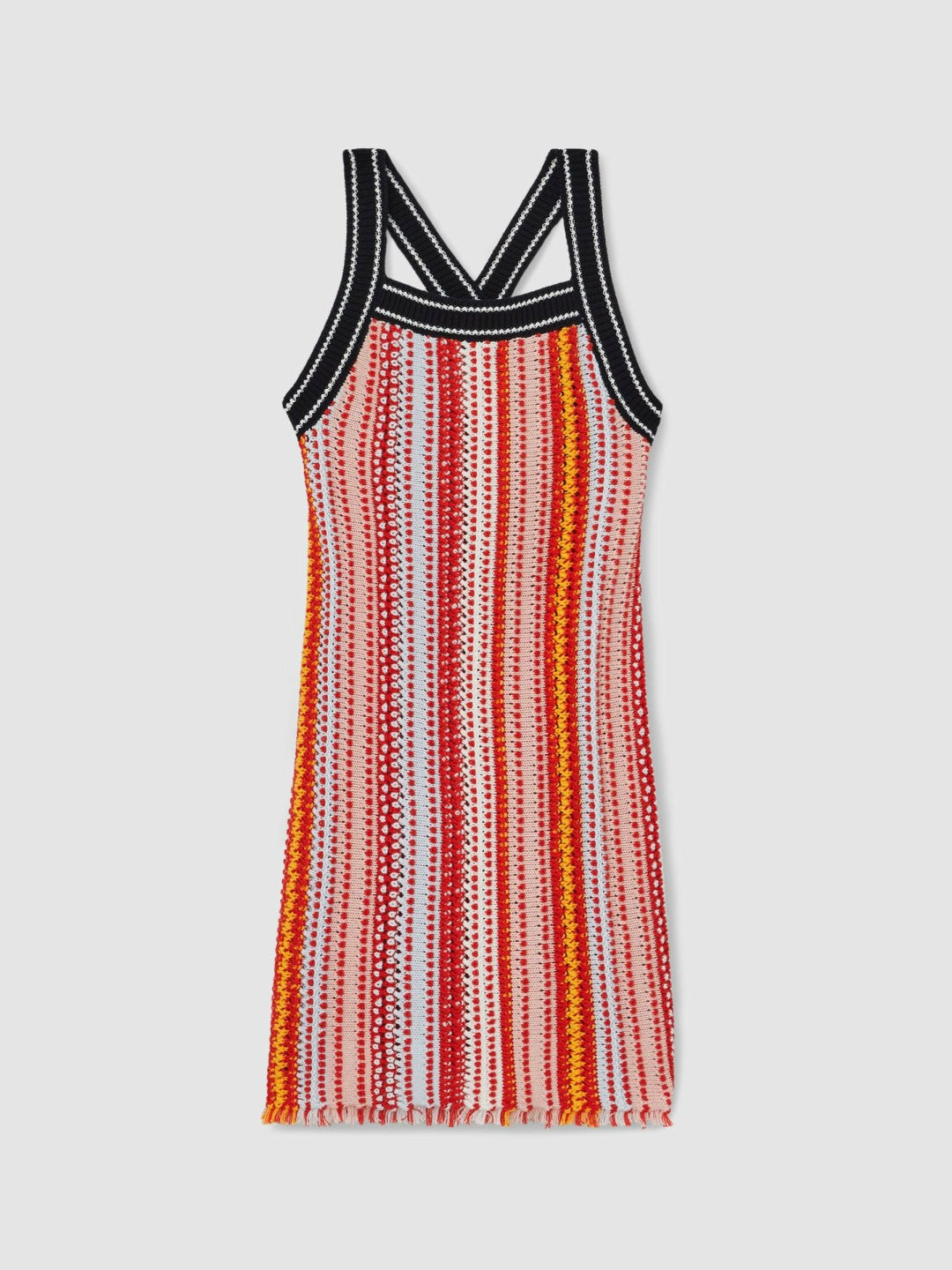 Reiss 13-14 yrs Cotton Striped Knit Dress in Multi