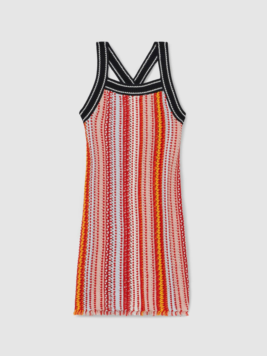 Reiss 4-9 yrs Cotton Striped Knit Dress in Multi