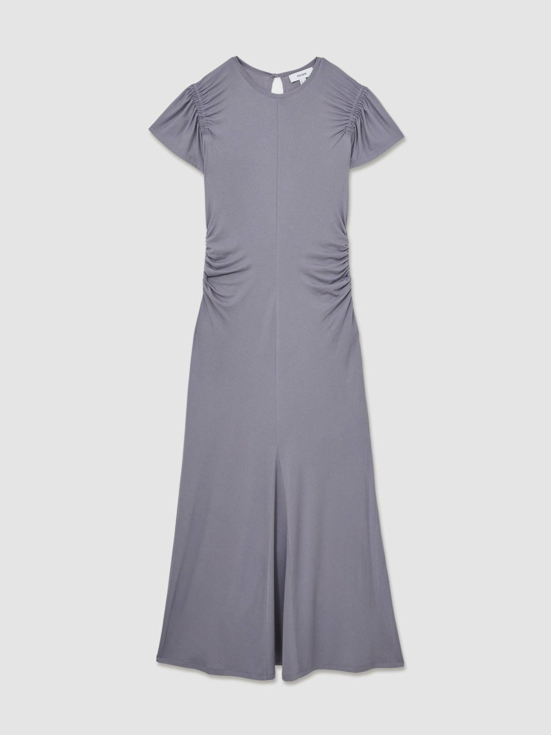 Reiss Modal Blend Ruched Jersey Dress in Grey