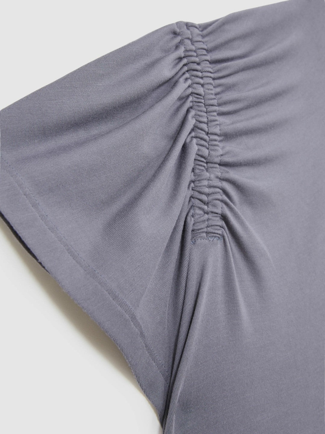 Reiss Modal Blend Ruched Jersey Dress in Grey