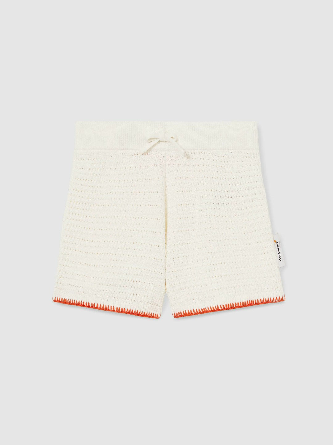 Reiss 13-14 yrs McLaren F1 Team Crochet Shorts in Off White/Orange