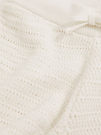Reiss 13-14 yrs McLaren F1 Team Crochet Shorts in Off White/Orange