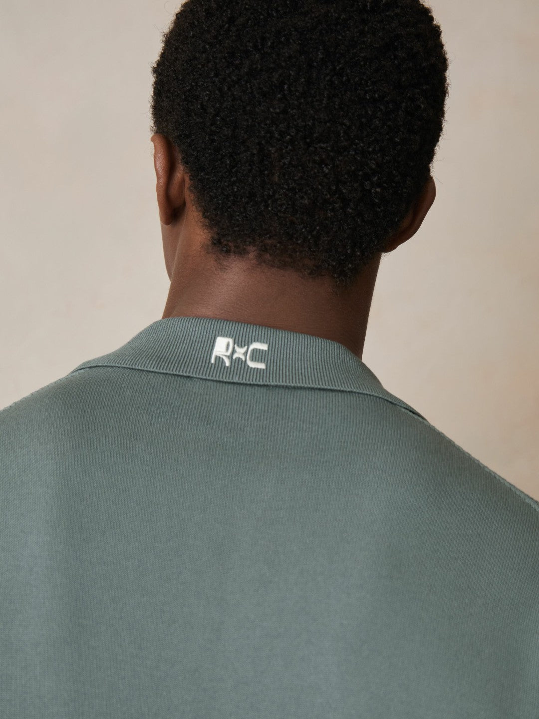 Reiss | Ché Beaded Crochet Shirt in Sage