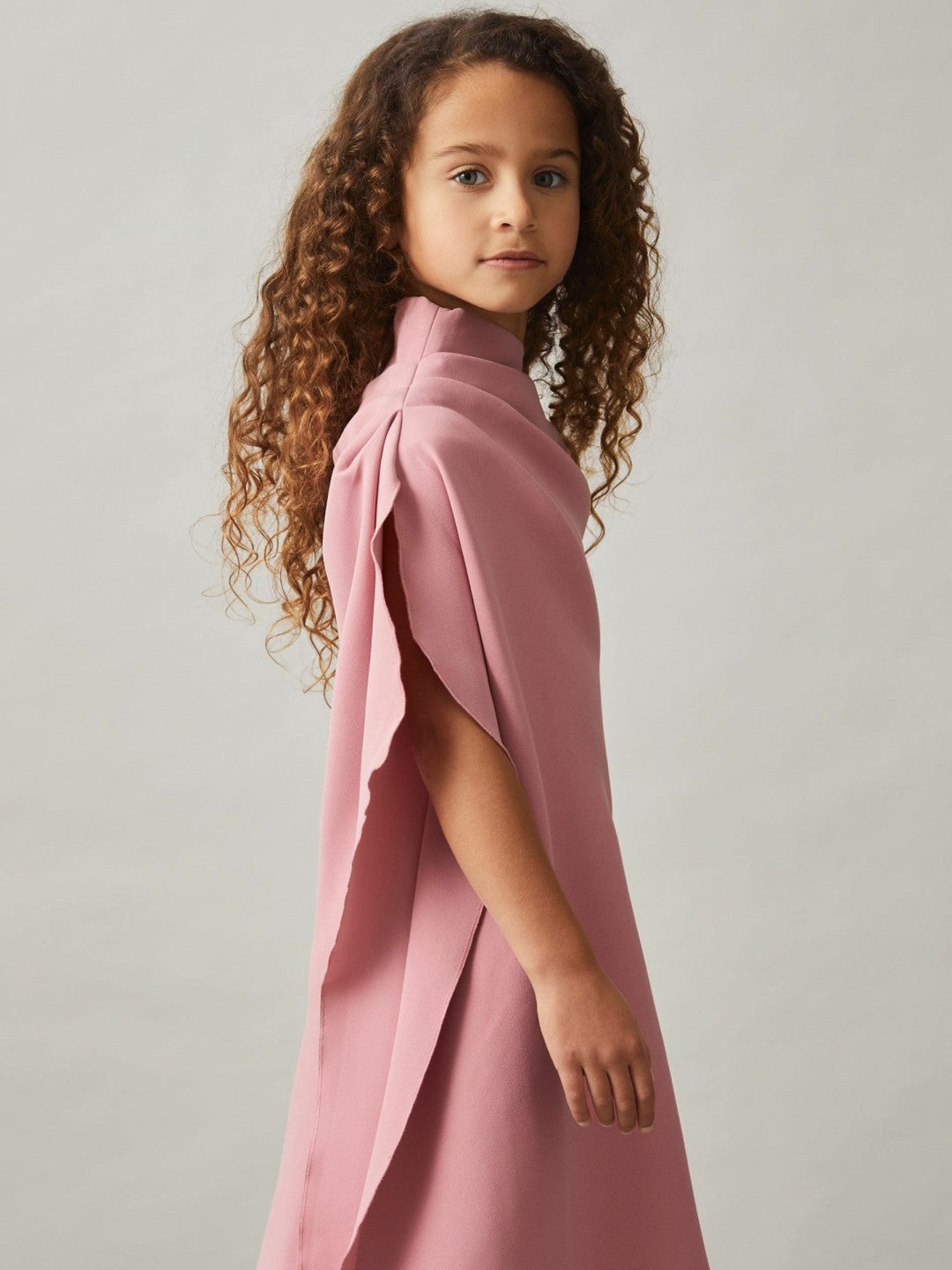 Reiss 13-14 yrs One-Shoulder Draped Dress in Pink