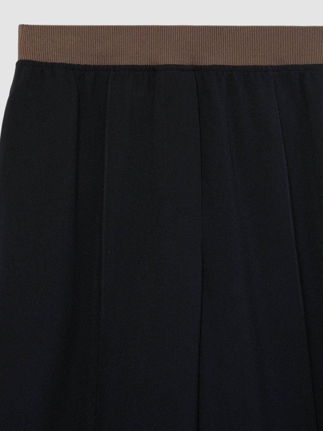 Reiss Petite Wide-Leg Elasticated-Waist Trousers in Navy