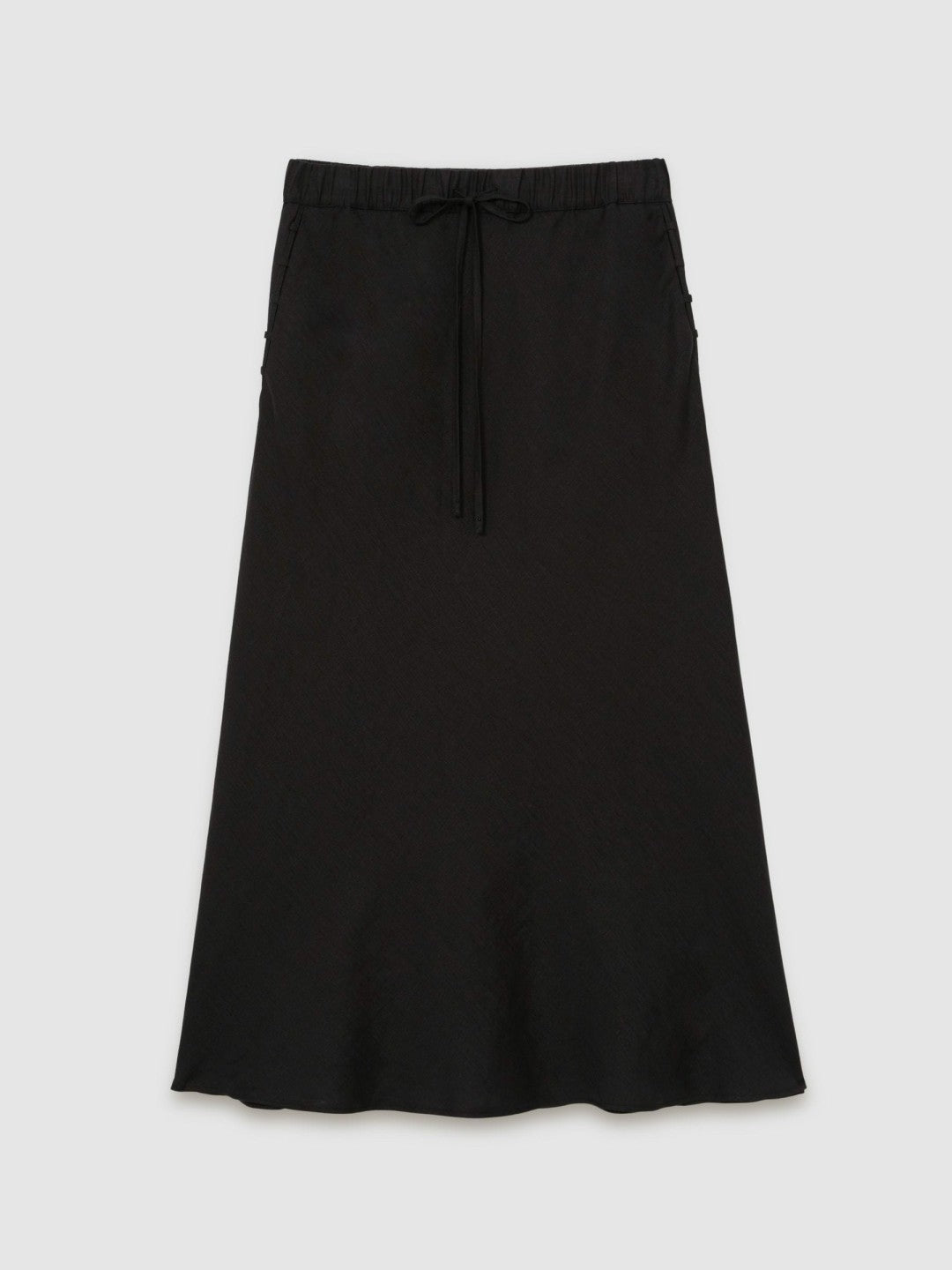 Reiss Slip Midi Skirt in Black