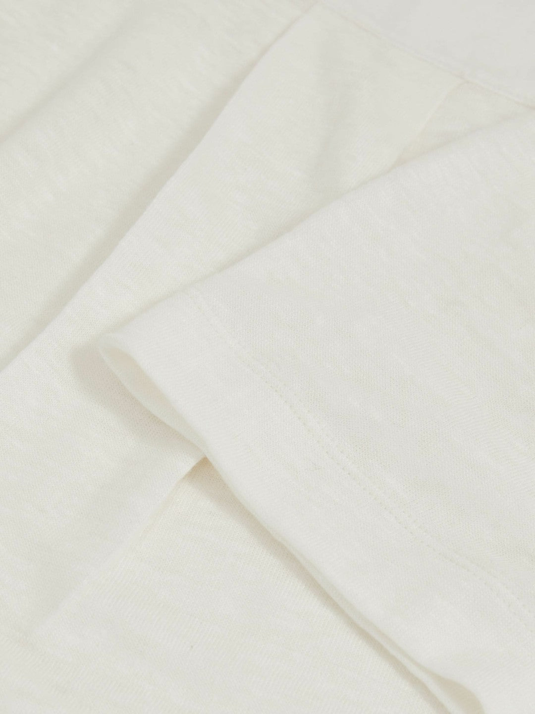 Reiss Linen V-Neck T-Shirt in White