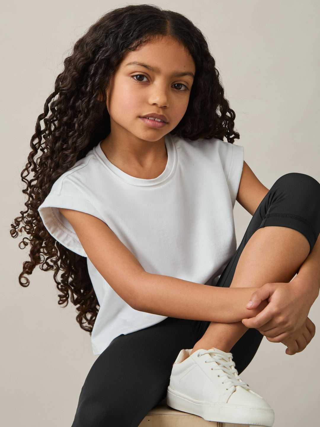 Reiss 13-14 yrs Three-Quarter Length Leggings in Black