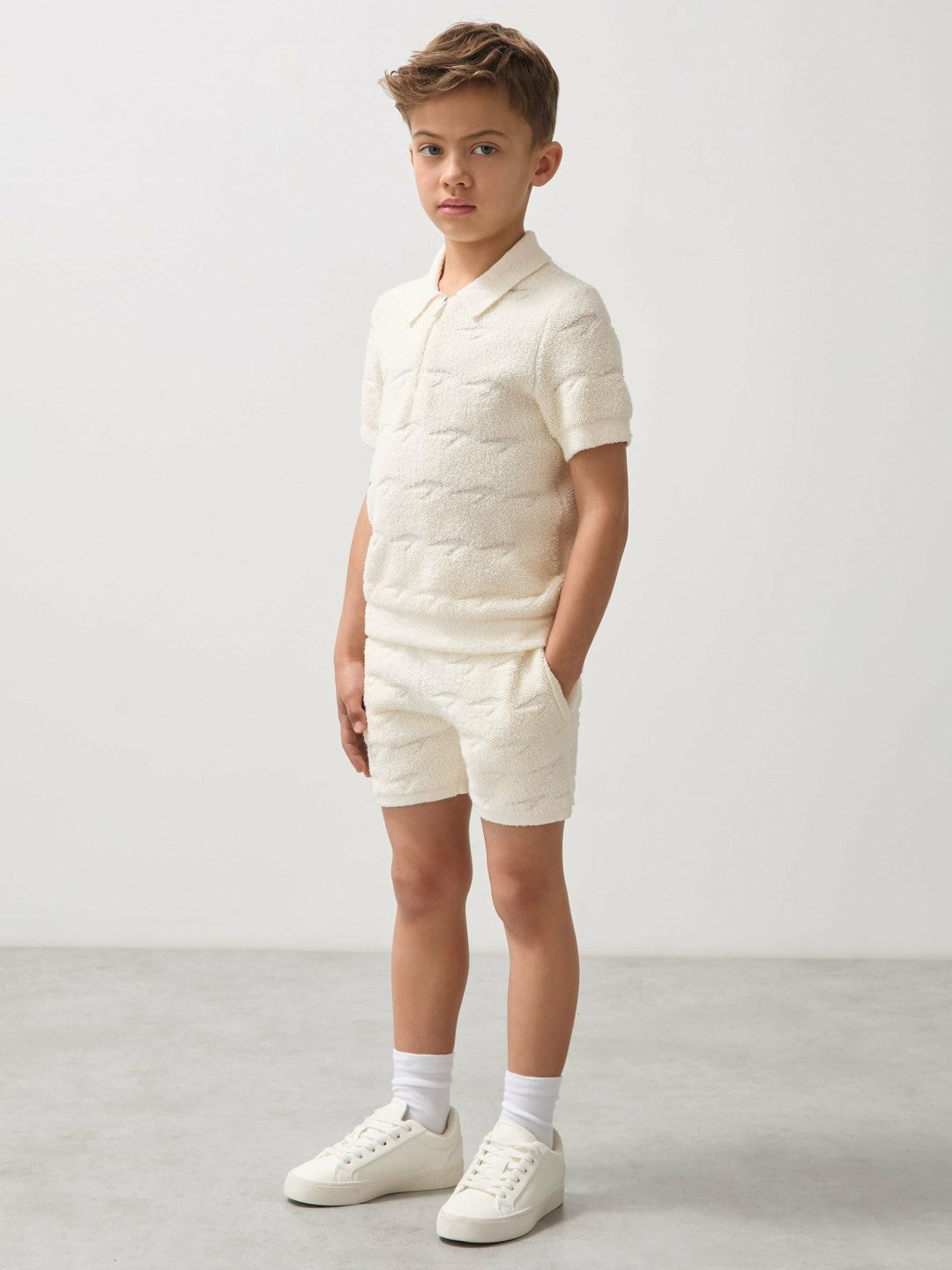 Reiss 3-9 yrs McLaren F1 Team Speedmark Terry Shorts in White