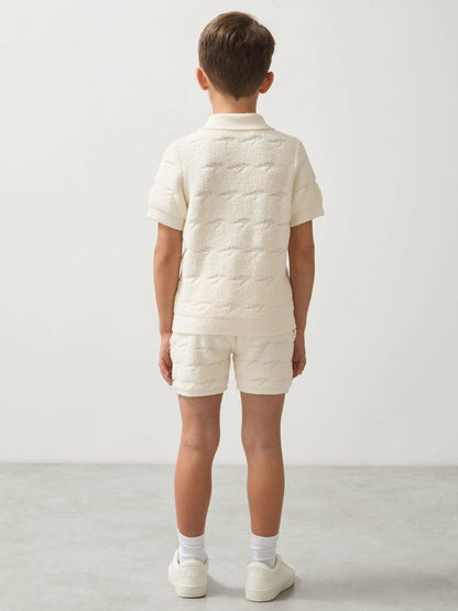 Reiss 3-9 yrs McLaren F1 Team Speedmark Terry Shorts in White