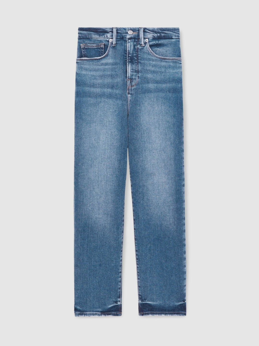 Reiss Straight Compression Jeans in Indigo Blue
