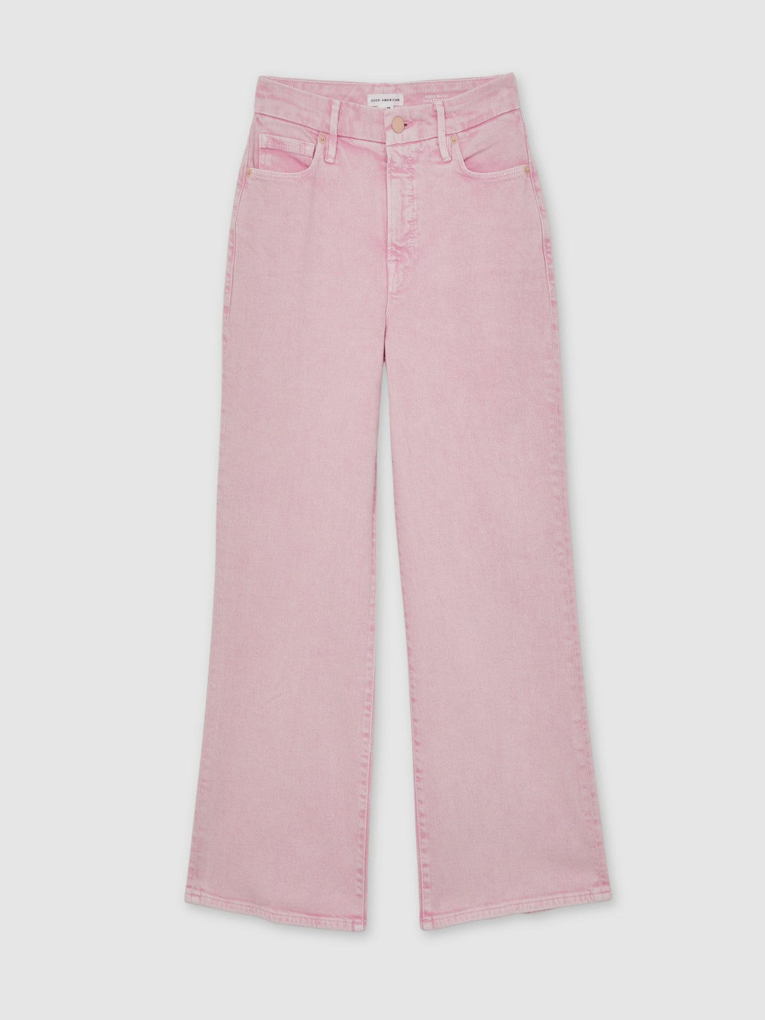 Reiss Cropped Palazzo Jeans in Rose Pink