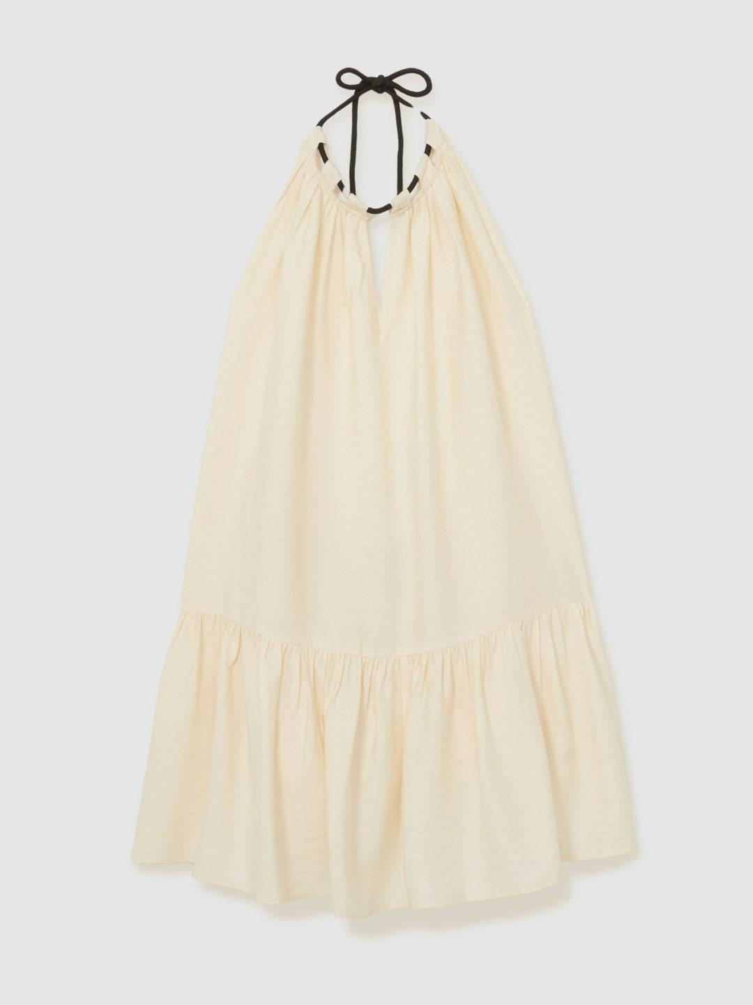 Reiss Halterneck Beach Cover-Up Swing Dress in Cream