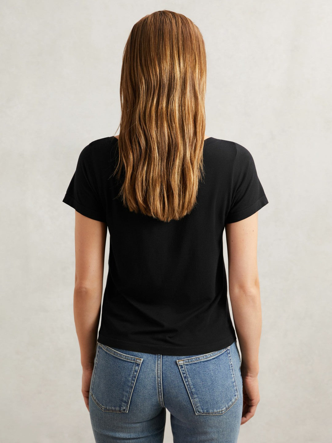 Reiss Short Sleeve T-Shirt in Black