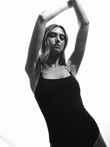 Reiss Hardware-Strap Cut-Out Swimsuit in Black