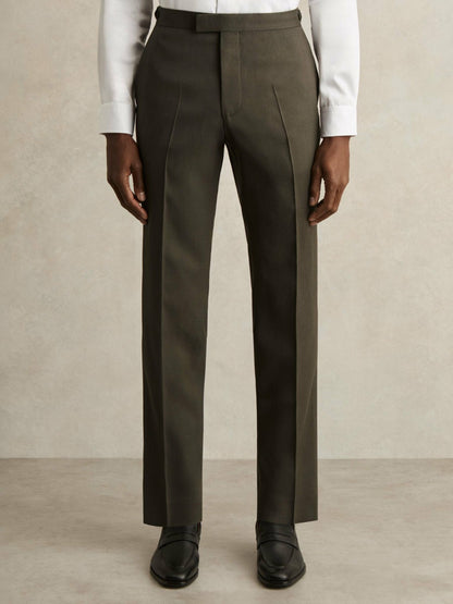 Reiss Slim-Fit Suit Trousers in Dark Green