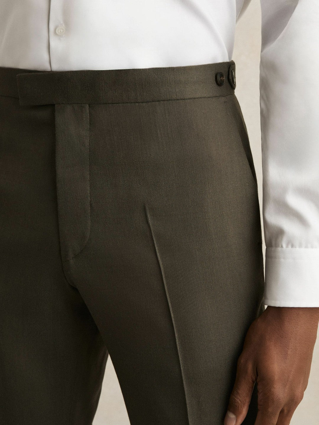 Reiss Slim-Fit Suit Trousers in Dark Green