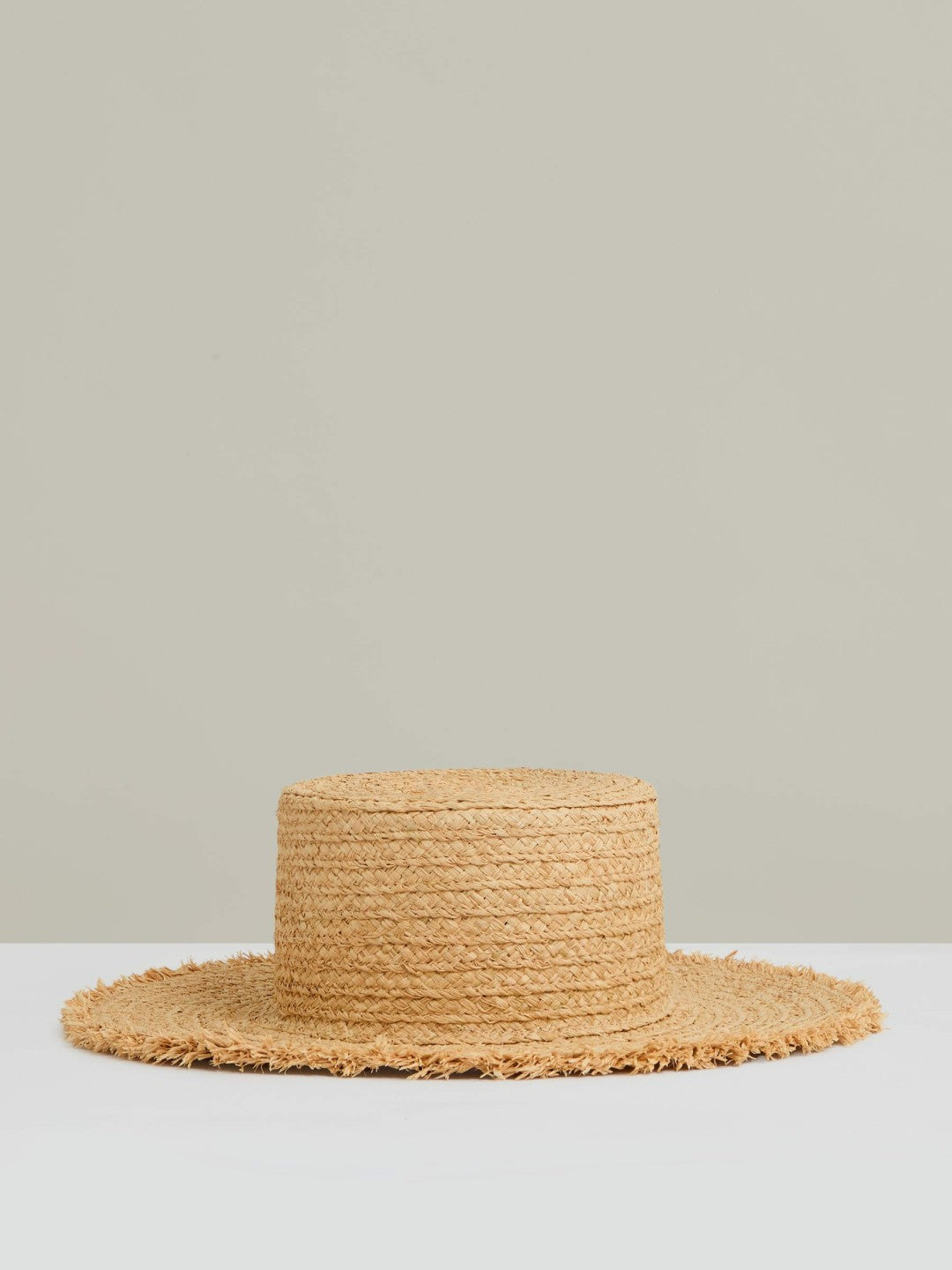 Reiss Straw Boater Hat in Natural