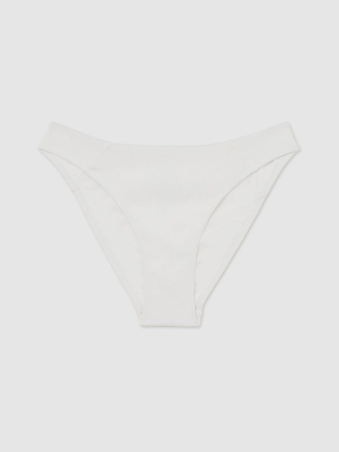 Reiss Ribbed Bikini Bottoms in White
