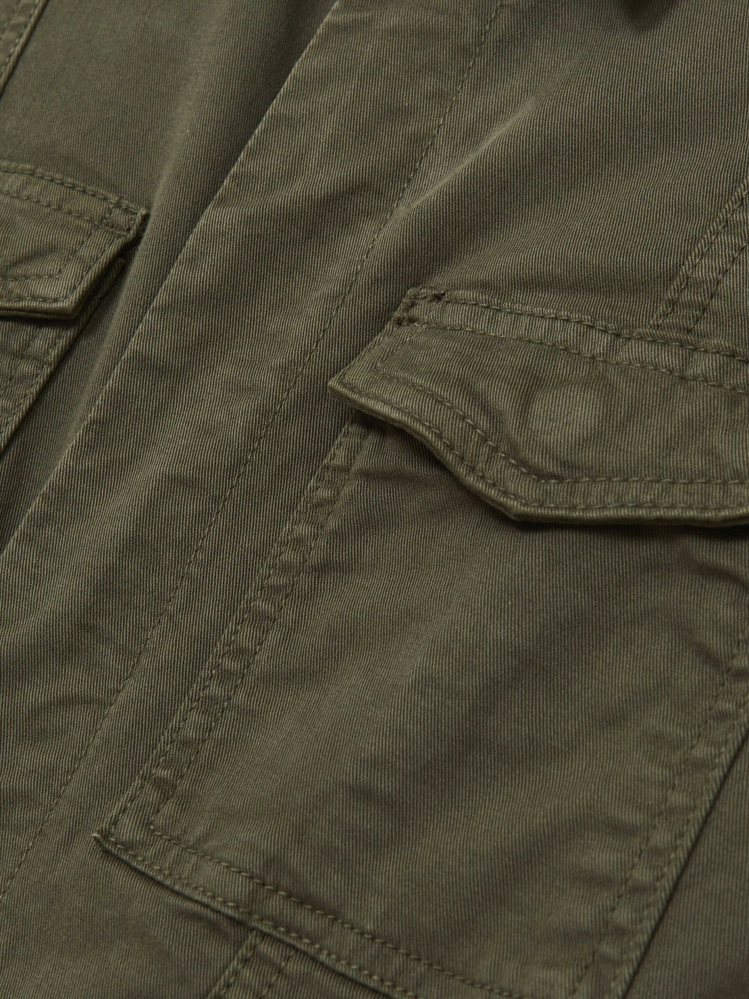 Reiss Good American Cotton Twill Jumpsuit with Stretch in Khaki