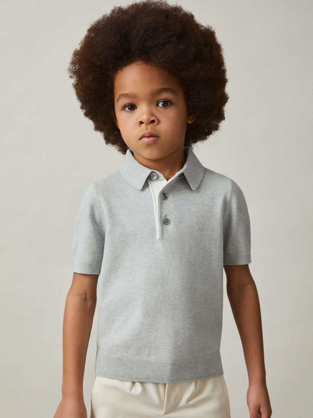 Reiss 3-9 yrs Contrast Placket Polo Shirt With Cotton in Washed Sage