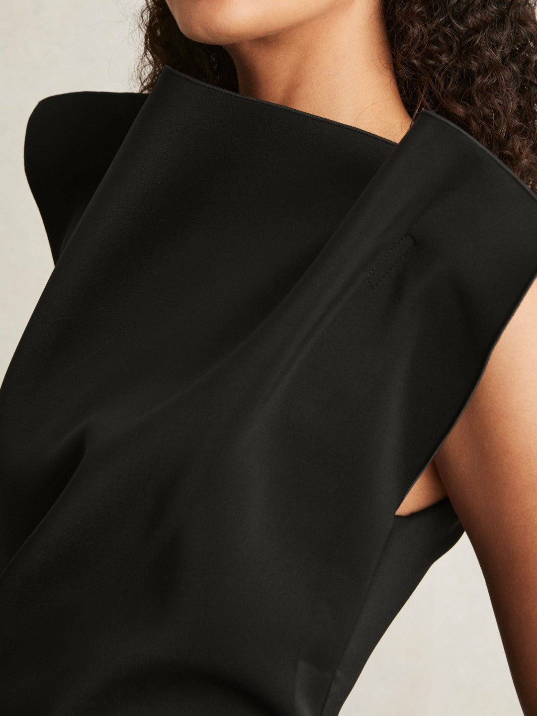 Reiss Acler Layered Ruffle Mini Black Dress in Black