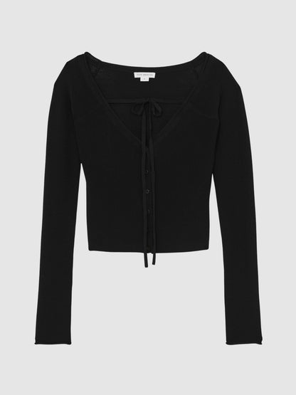 Reiss 100% Cotton Jumper in Black