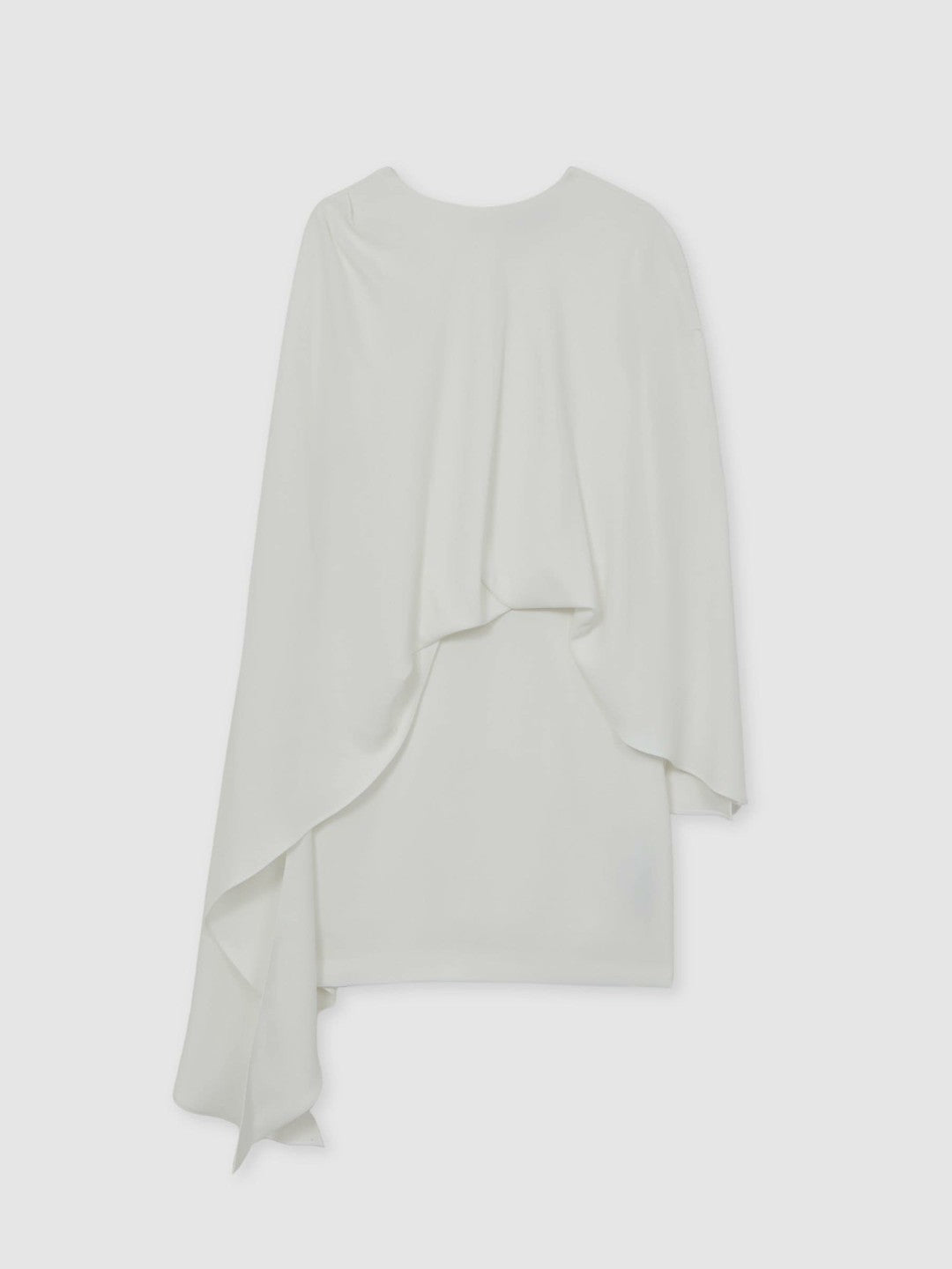Reiss Halston Mini Ivory Asymmetric Cape Dress in Ivory