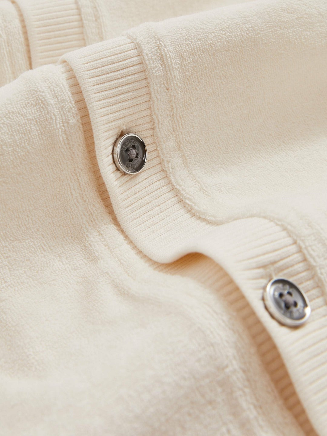 Reiss Cotton Blend Towelling Shirt in White