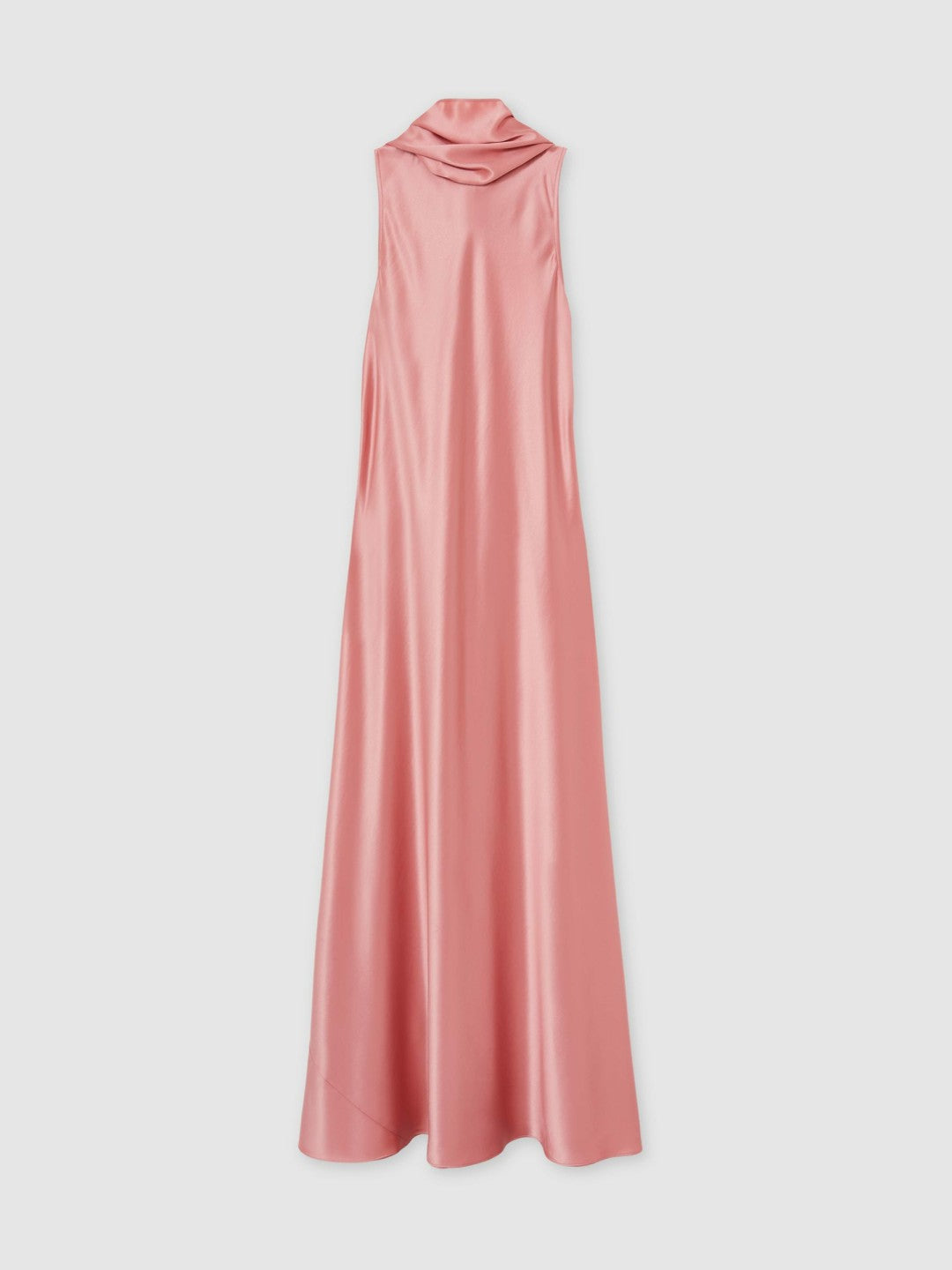Reiss Petite Satin Cape Maxi Dress in Pink