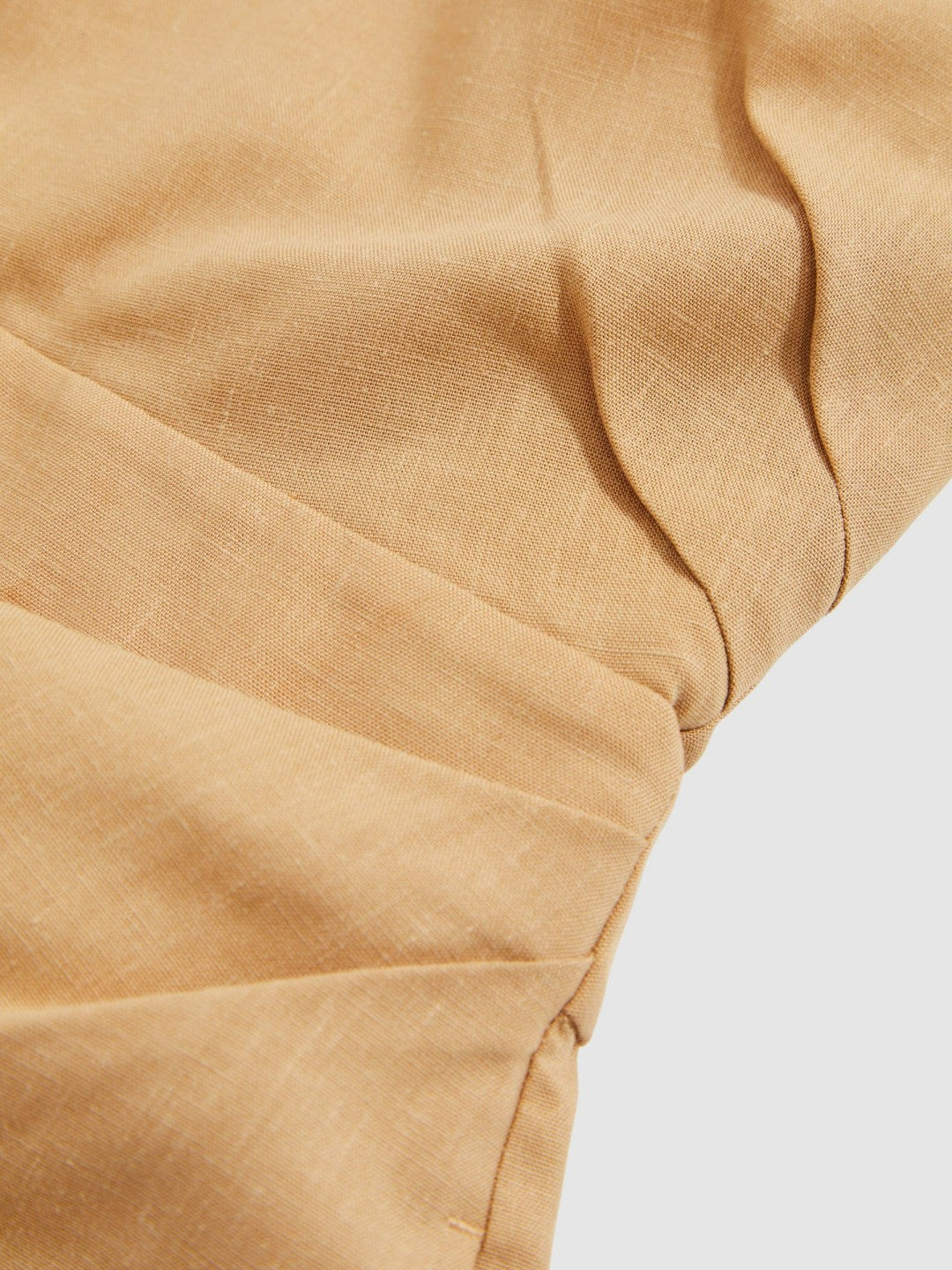Reiss Lyocell Cotton Halter Skort Playsuit in Camel