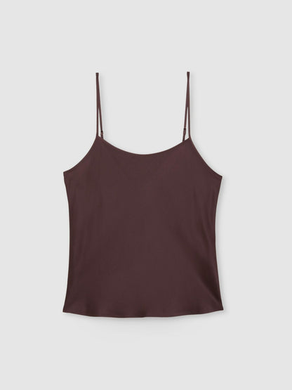 Reiss Silk Cami Top in Burgundy