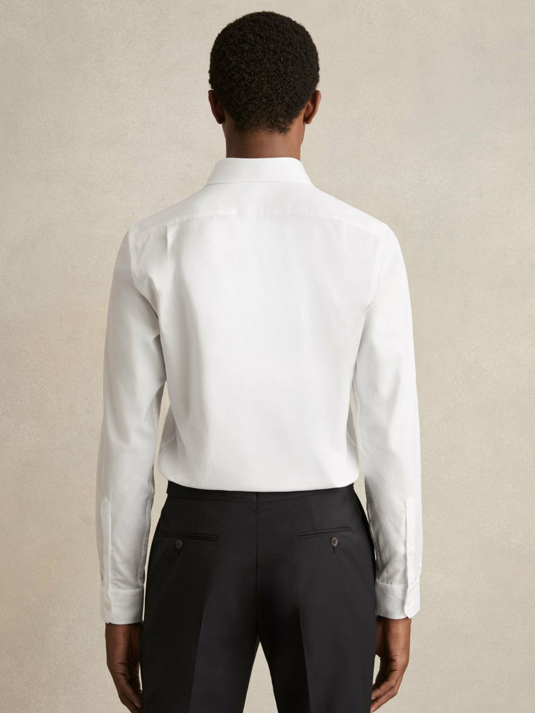 Reiss Regular Fit Slim-Fit Cotton Double-Cuff Shirt in White