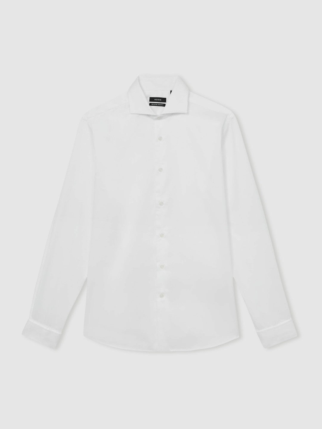 Reiss Slim Fit Slim-Fit Cotton Double-Cuff Shirt in White