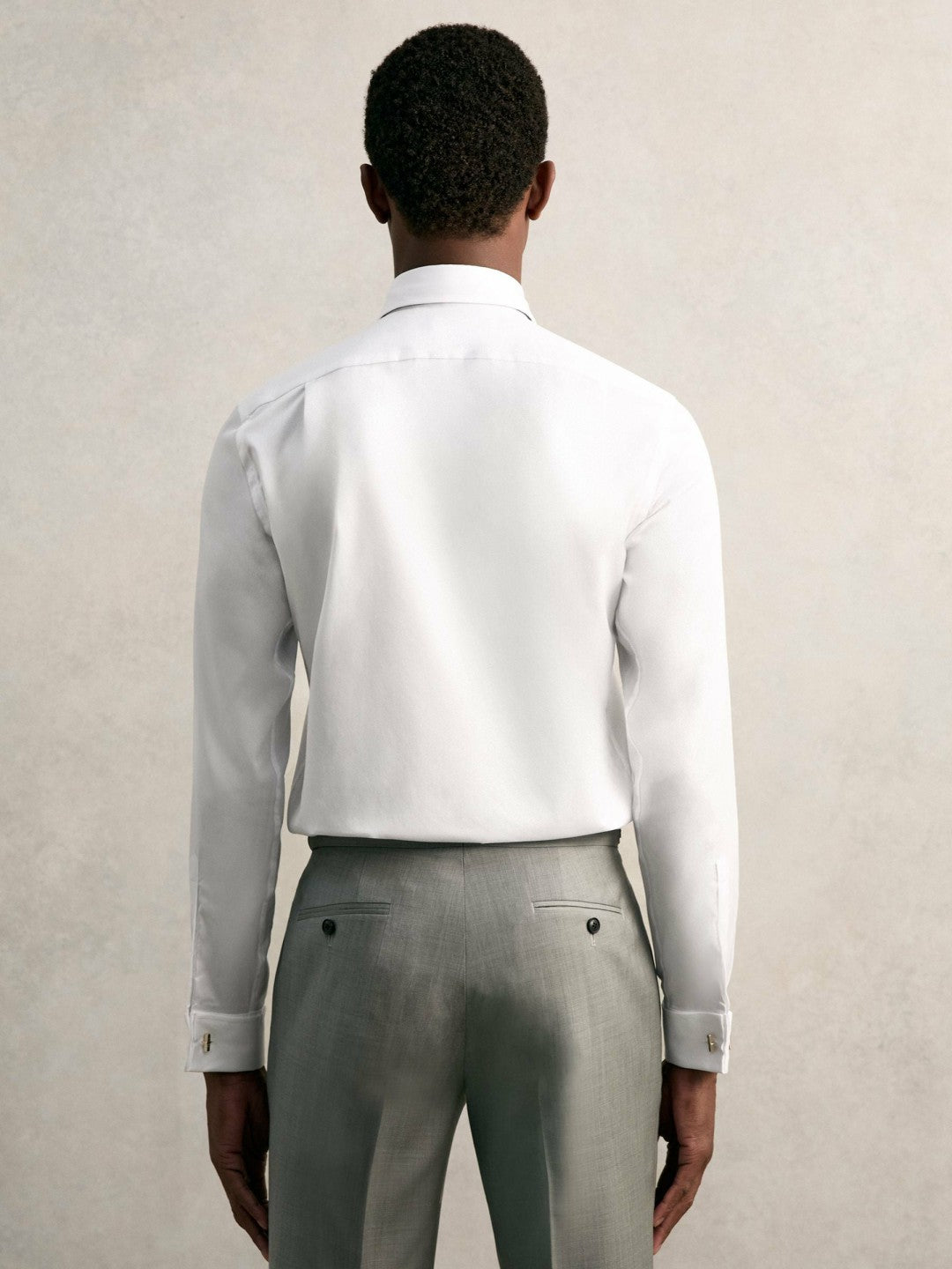 Reiss Slim Fit Slim-Fit Cotton Double-Cuff Shirt in White