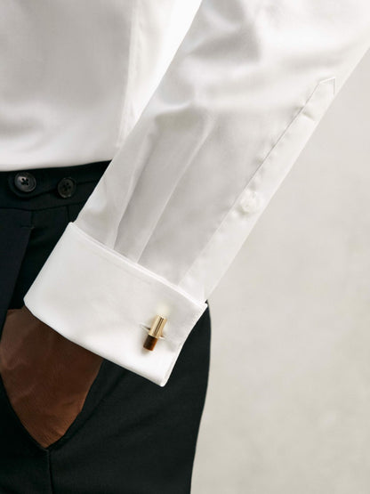 Reiss Regular Fit Slim-Fit Cotton-Sateen Shirt in White