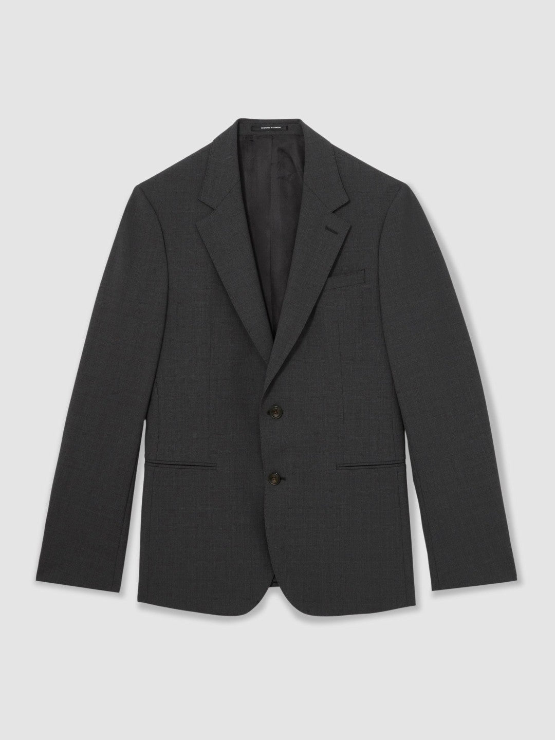 Reiss Wool-Blend Single-Breasted Suit Blazer Slim-Fit in Grey