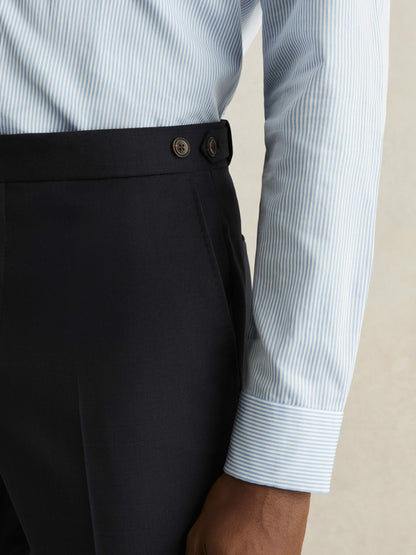 Reiss Slim-Fit Wool-Blend Suit Trousers in Navy