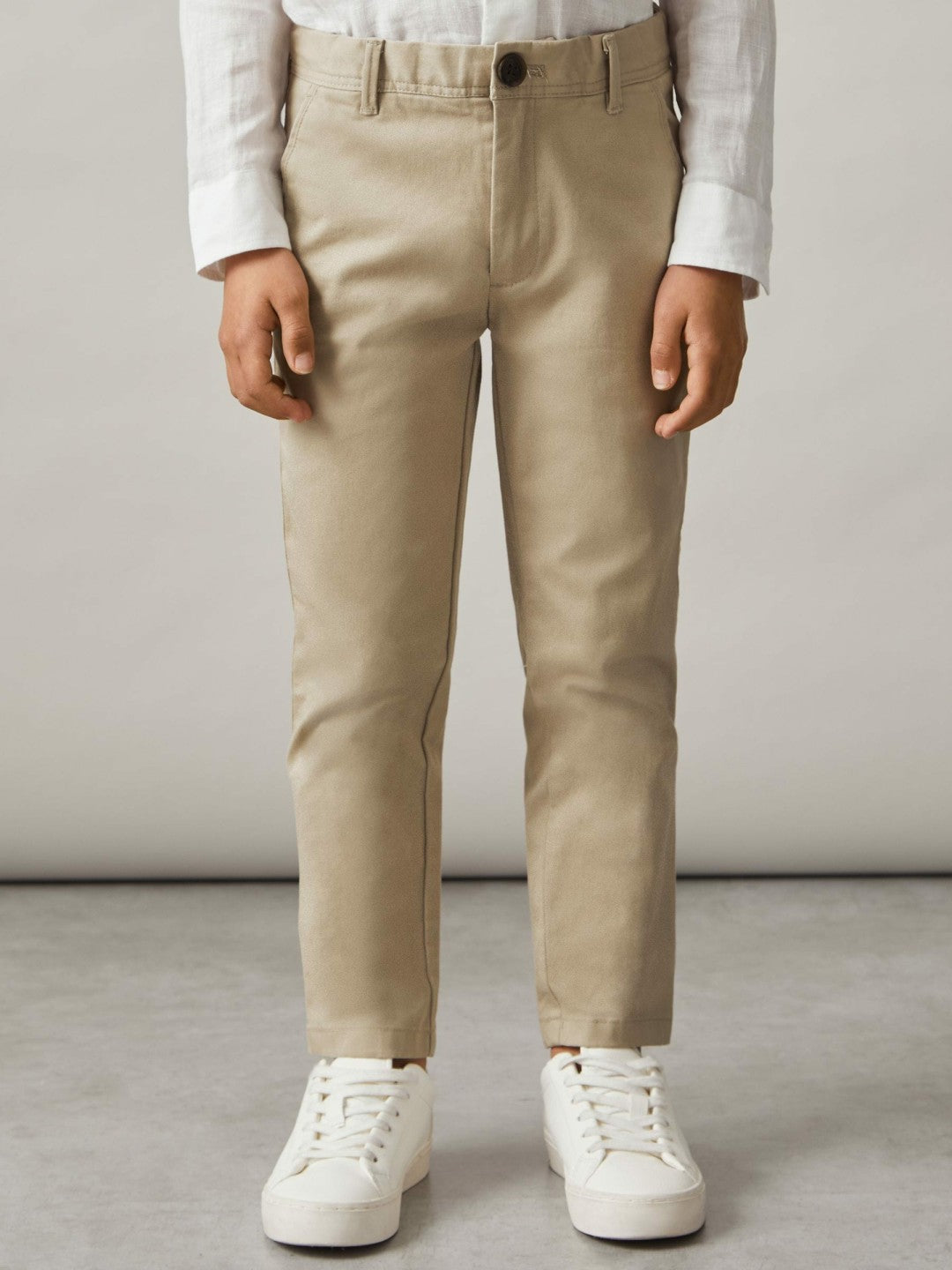 Reiss 9-13 yrs Slim Fit Casual Chinos in Stone