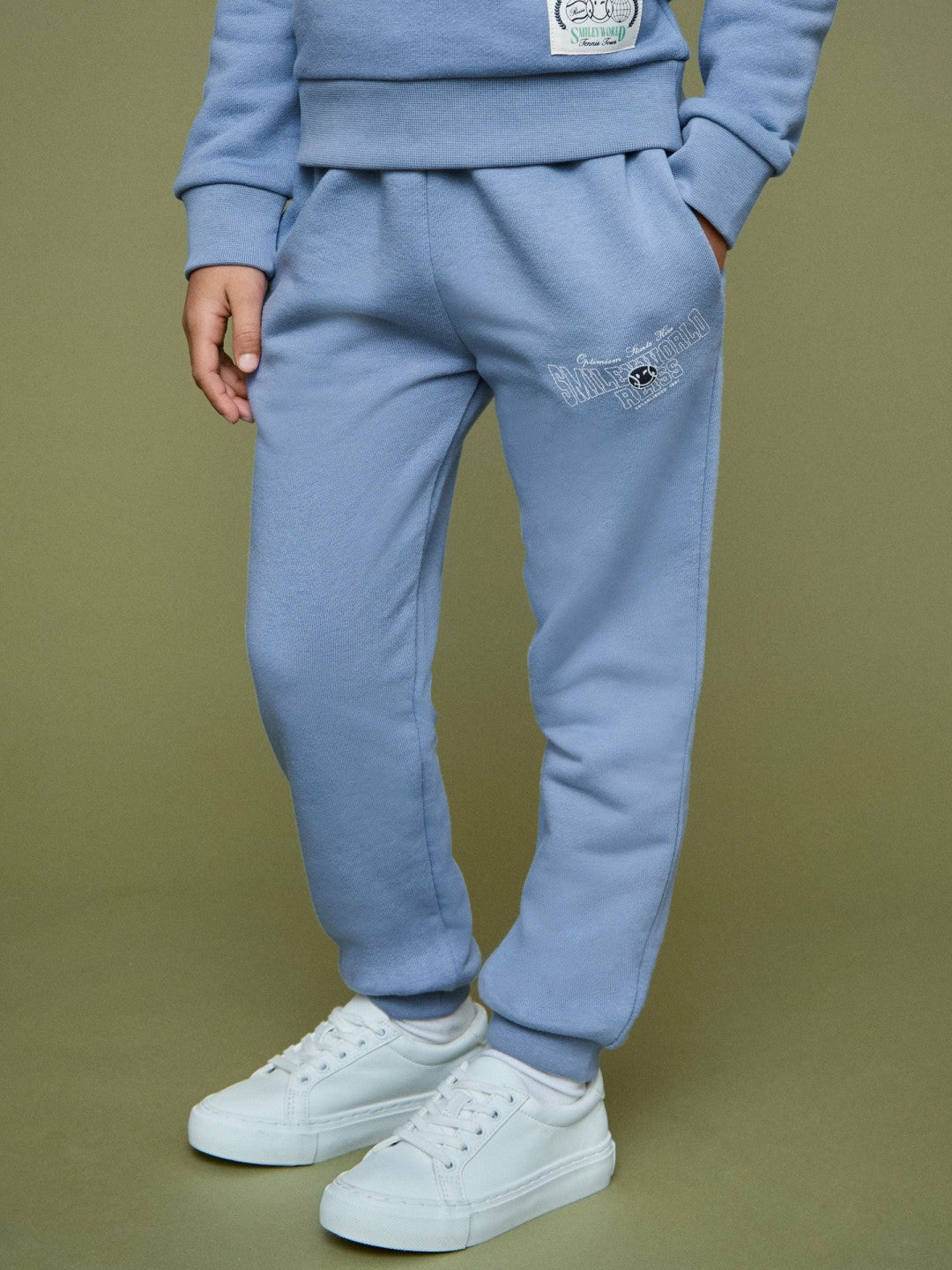 Reiss 9-13 yrs SmileyWorld Cuffed Joggers Unisex Fit in Blue