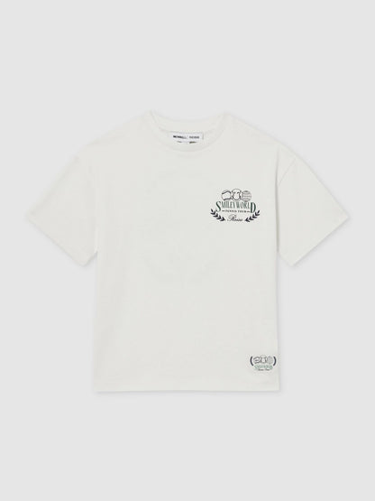 Reiss 3-9 yrs SmileyWorld Oversize T-Shirt in White