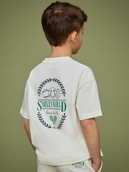 Reiss 3-9 yrs SmileyWorld Oversize T-Shirt in White