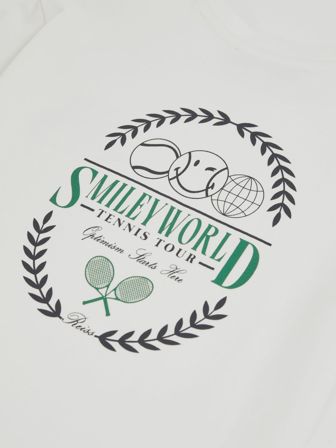 Reiss 3-9 yrs SmileyWorld Oversize T-Shirt in White