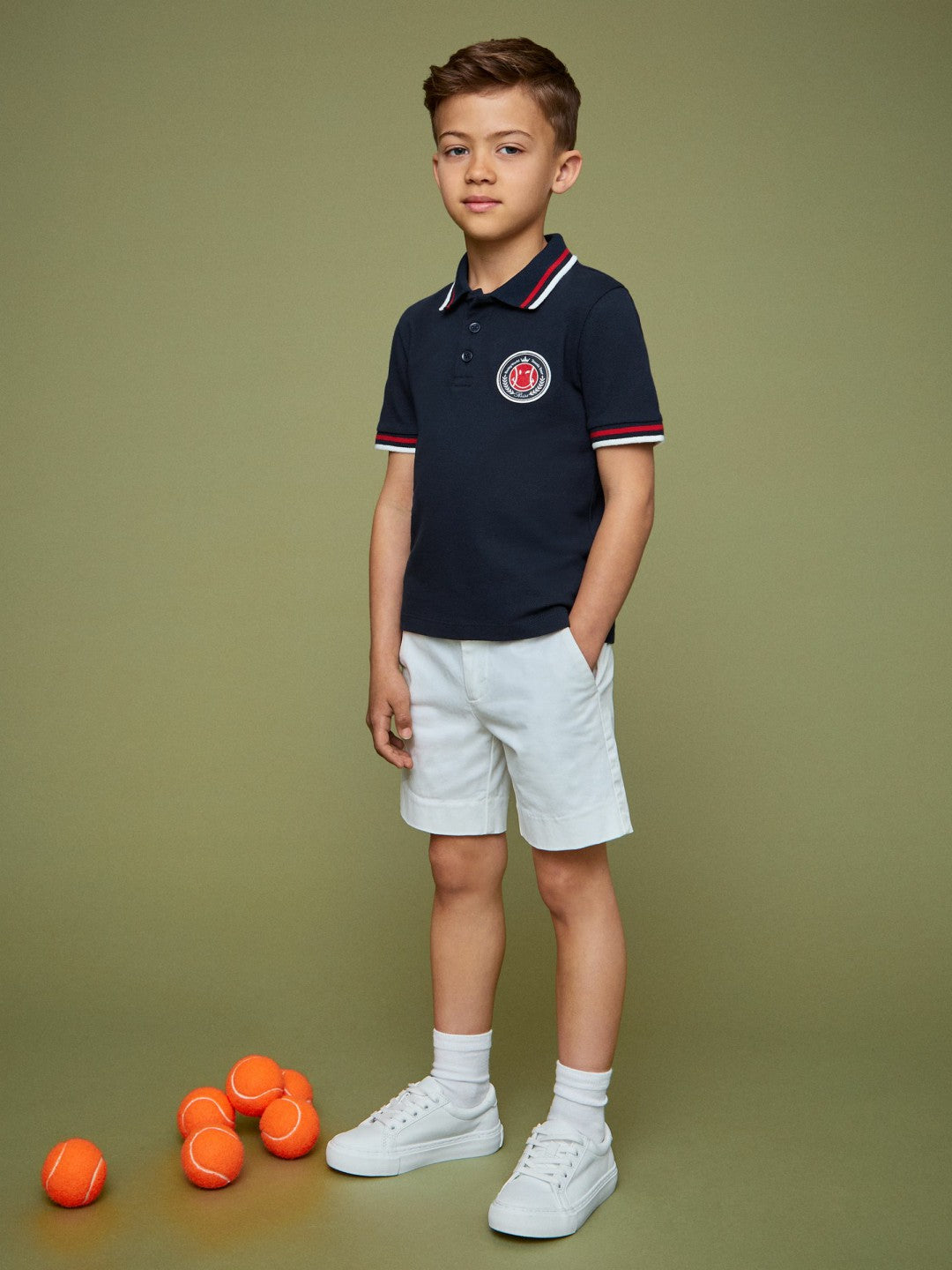 Reiss 9-13 yrs SmileyWorld Piqué Polo Shirt in Navy