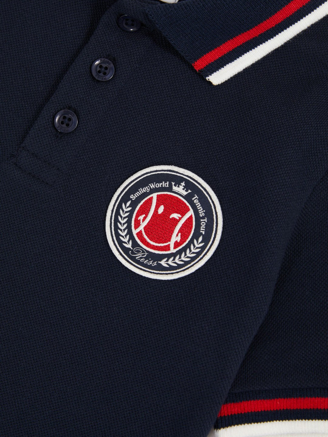 Reiss 9-13 yrs SmileyWorld Piqué Polo Shirt in Navy