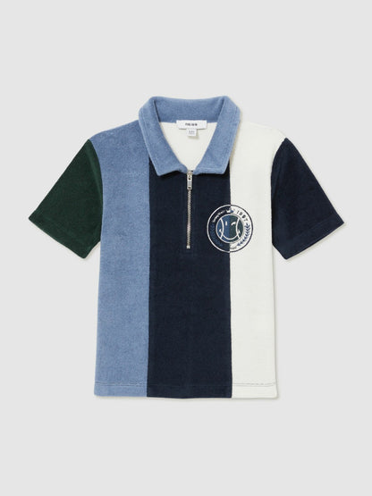 Reiss 9-13 yrs SmileyWorld Towel Polo Shirt in Blue