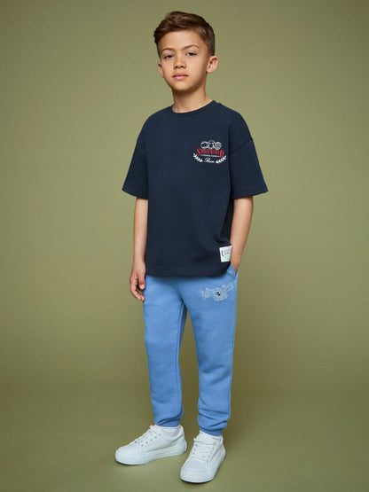 Reiss 9-13 yrs SmileyWorld Oversize T-Shirt in Navy