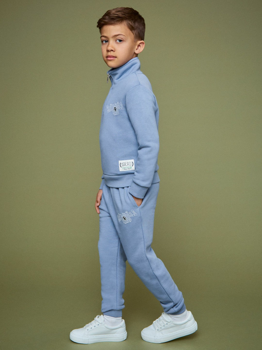 Reiss 3-9 yrs SmileyWorld Cuffed Joggers Unisex Fit in Blue
